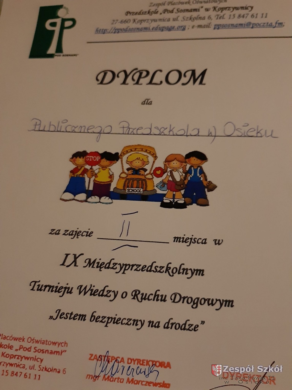 Jestem bezpieczny na drodze