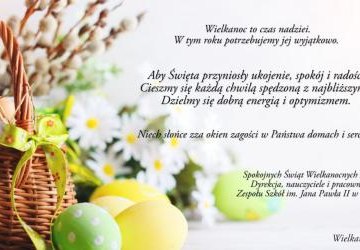 Z okazji nadchodzącej Wielkanocy ...