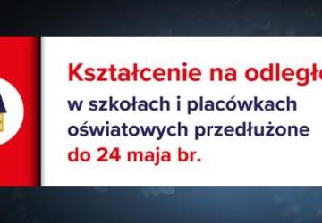 Kształcenie na odległość w szkołach i placówkach przedłużone do ...