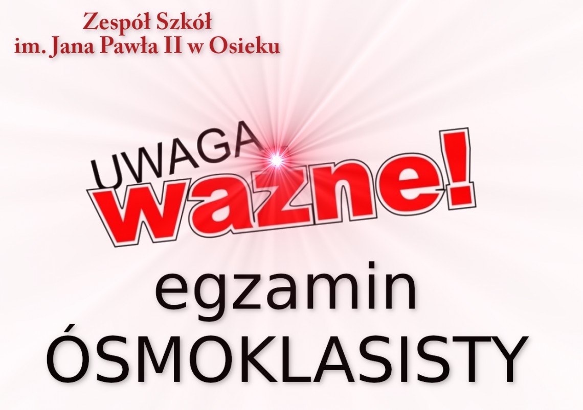 Egzamin ÓSMOKLASISTY