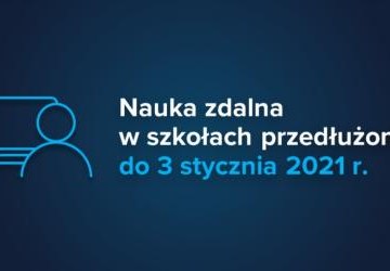 Nauka zdalna w szkołach przedłużona do 3 stycznia 2021 r.