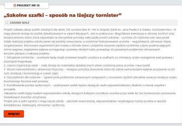 GŁOSUJ: Projekt nr 13 – „Szkolne szafki – sposób na lżejszy tornister”