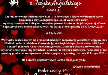 Walentynkowy Konkurs z Języka Angielskiego