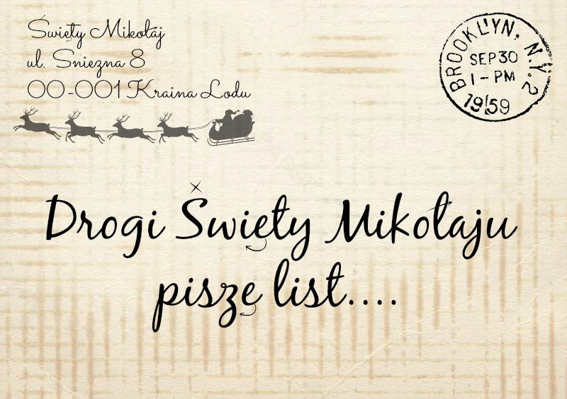 KONKURS: list do świętego Mikołaja