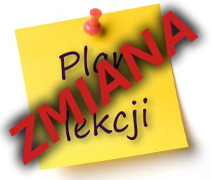 ZMIANA planu zajęć - Publiczne Gimnazjum