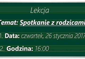 Śródroczne spotkania z rodzicami.