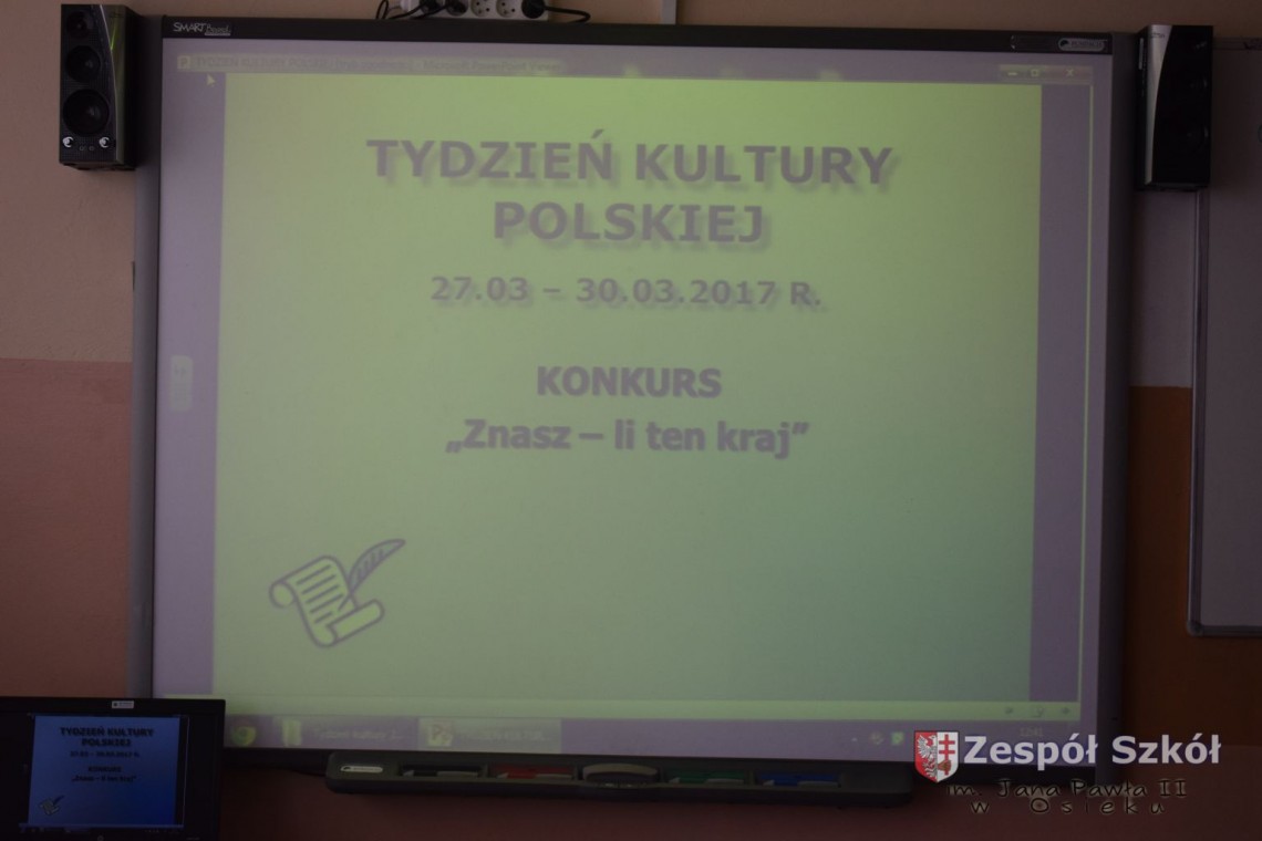 Sprawozdanie z Tygodnia Kultury Polskiej  w Liceum Ogólnokształcącym