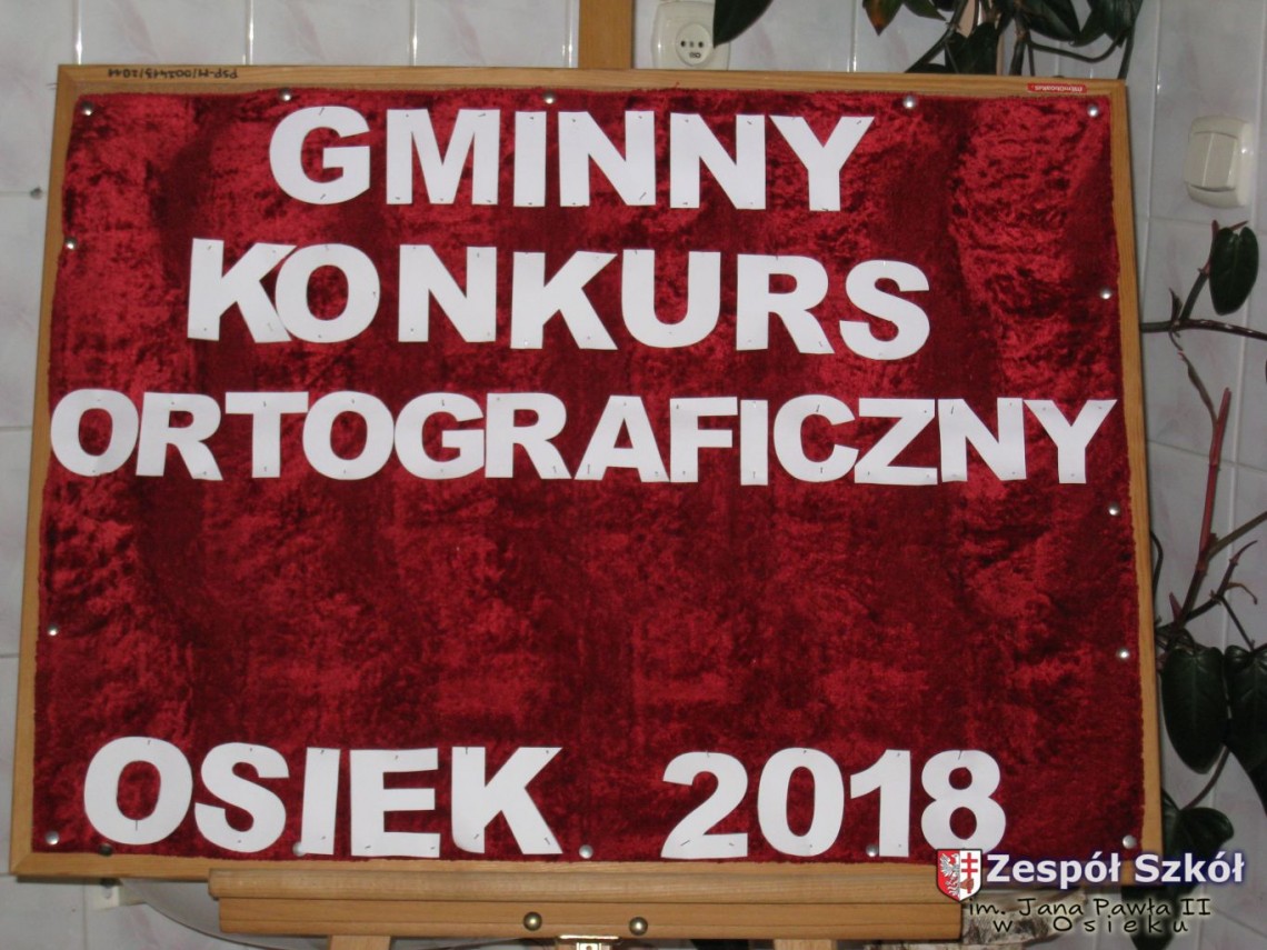 I Gminny Konkurs  Ortograficzny w Osieku