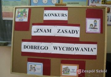 Konkurs  „Znam zasady dobrego wychowania” dla uczniów z klas I- III  szkoły podstawowej