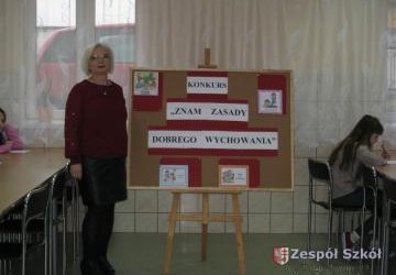 Konkurs „Znam zasady dobrego wychowania” dla uczniów z klas IV-VII szkoły podstawowej